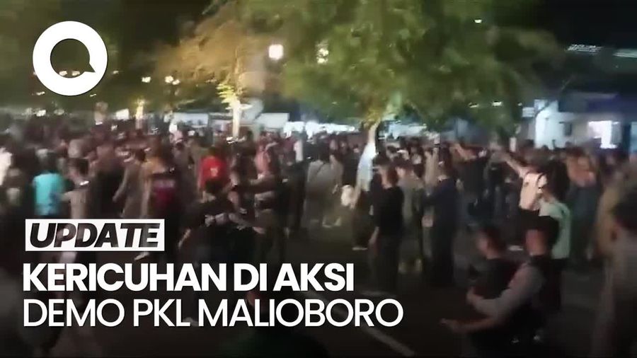 Video: Demo PKL di Malioboro Ricuh Akibat Serangan Kelompok Tak Dikenal