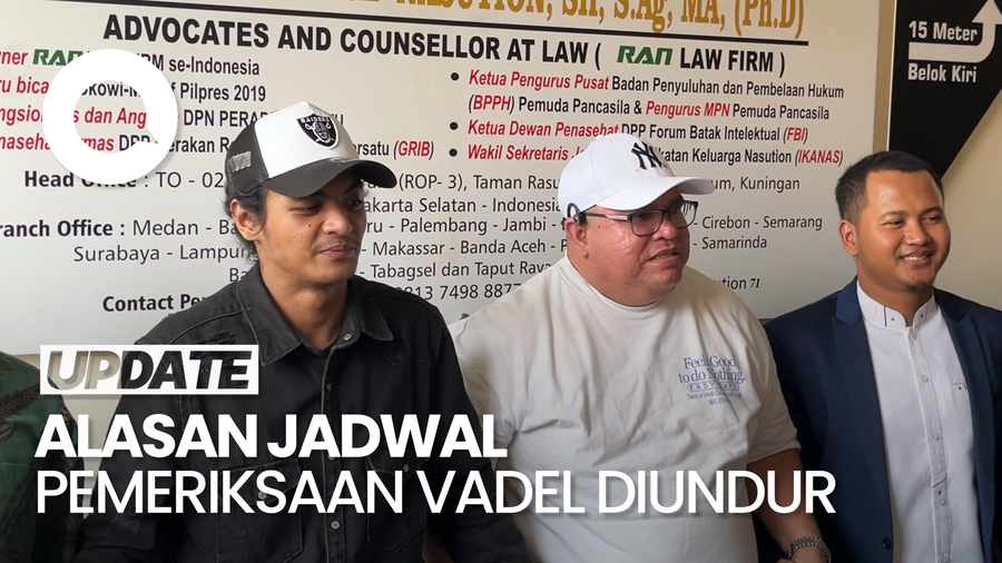 Video: Jadwal Pemeriksaan Vadel Badjideh di Polres Jaksel Diundur ke Kamis Depan