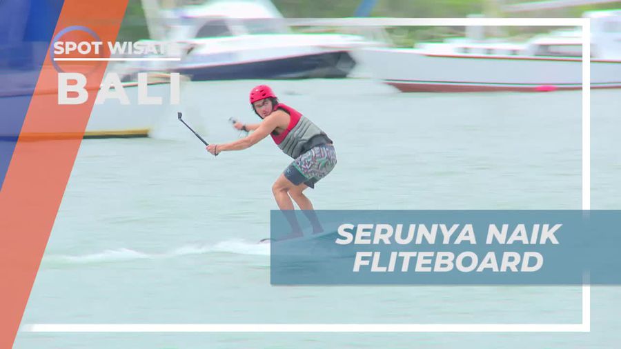 Nikmati Sensasi Terbang dengan Fliteboard di Pantai Serangan, Bali