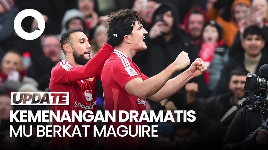 Video: MU Menang Vs Leicester, Maguire Bikin Gol Dramatis di Injury Time