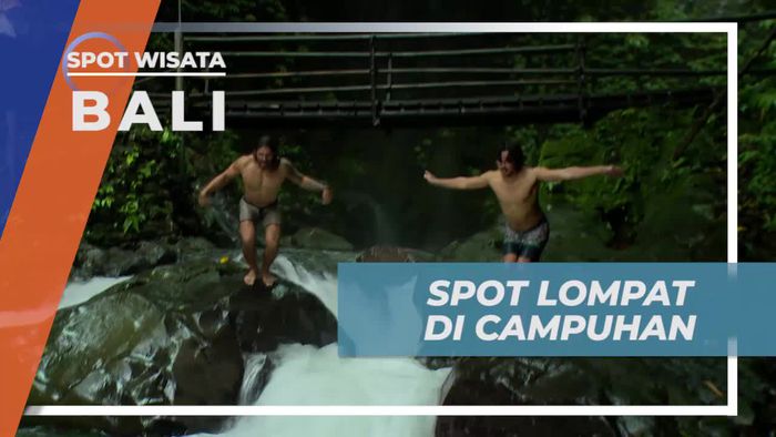 Seru-seruan Melompat dari Spot Menantang di Air Terjun Campuhan, Bali