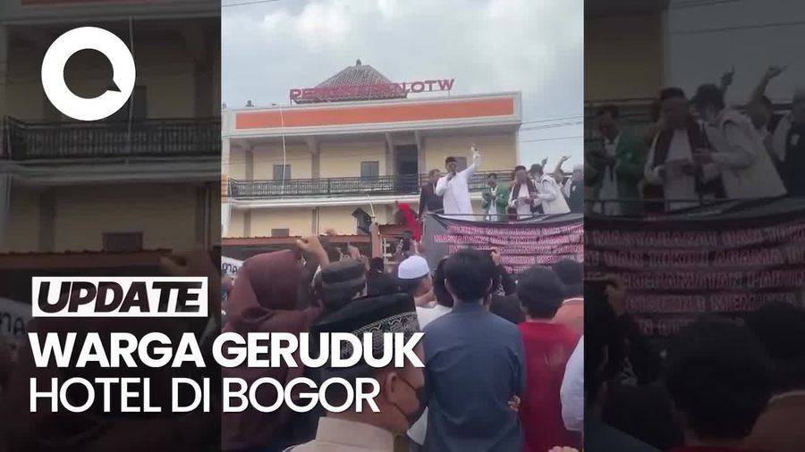 Video: Diduga Jadi Tempat Mesum, Hotel di Bogor Digeruduk Warga