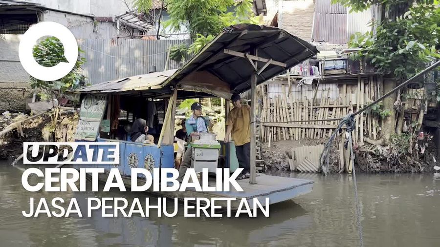 Video: Jasa Perahu Eretan Kali Pesanggrahan yang Tak Lekang oleh Zaman
