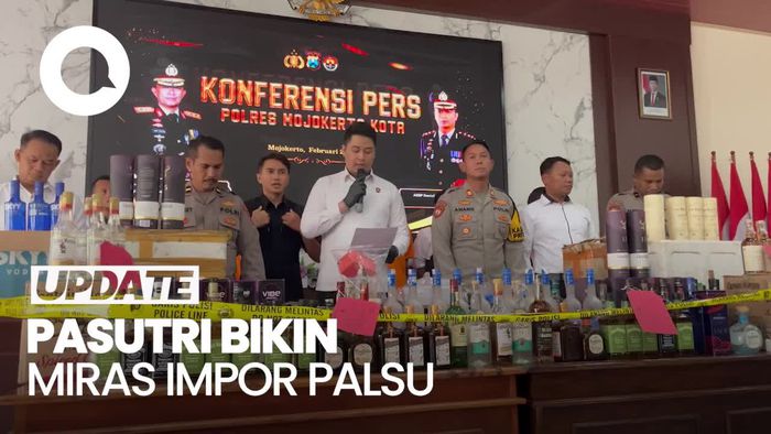 Video: Tampang Pasutri Pembuat Miras Impor Palsu di Mojokerto