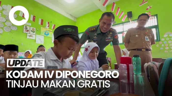 Video: Kodam IV Diponegoro Tinjau Makan Gratis di Sejumlah Sekolah di Semarang