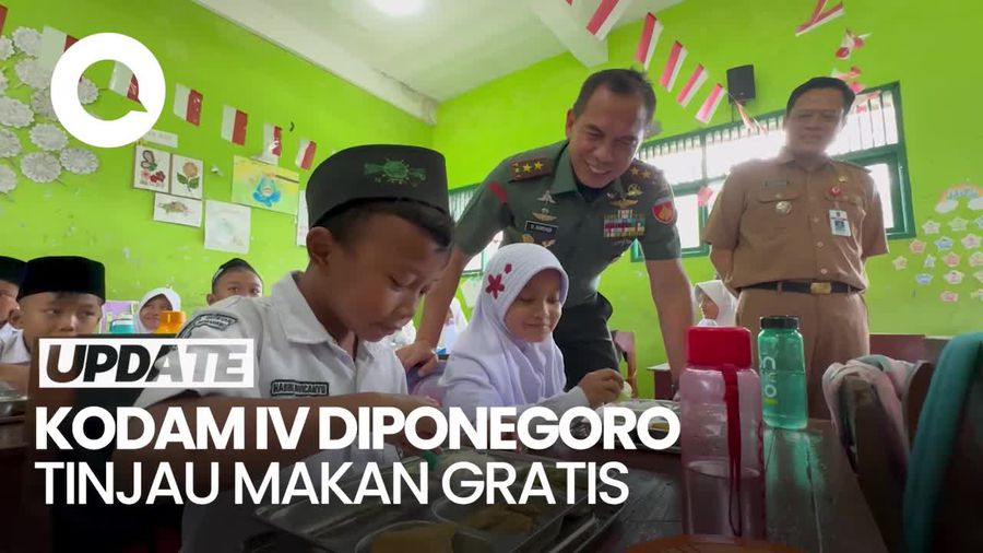 Video: Kodam IV Diponegoro Tinjau Makan Gratis di Sejumlah Sekolah di Semarang