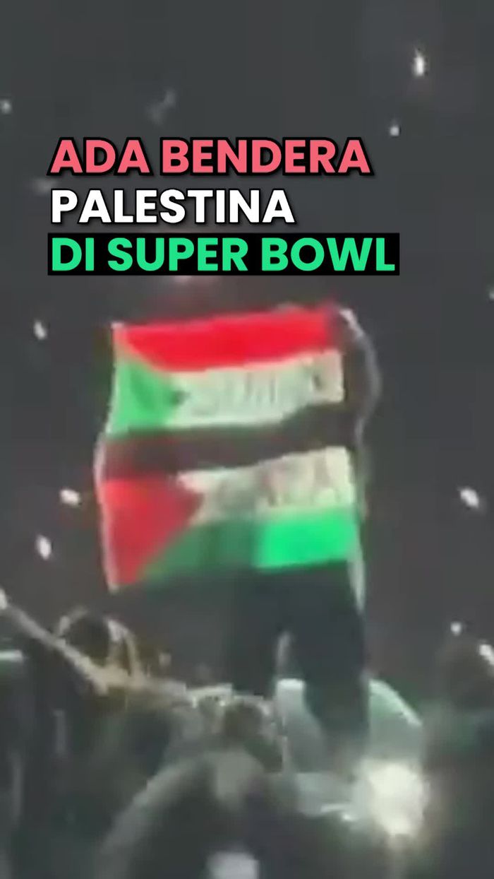 Video: Bendera Palestina Berkibar di Tengah Pertunjukan Super Bowl