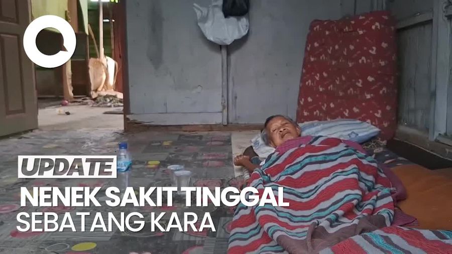 Video Nenek Zaimah Terbaring Sakit Tinggal Sendiri di Rumah Tak Layak Huni