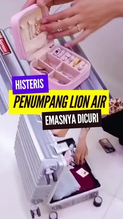 Video: Porter Lion Air Curi Emas dari Koper Penumpang, Korban Histeris