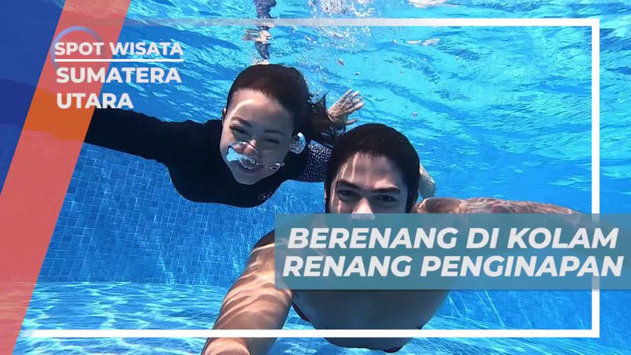 Berenang di Kolam Renang Penginapan dengan Pemandangan Alam, Sumatera Utara