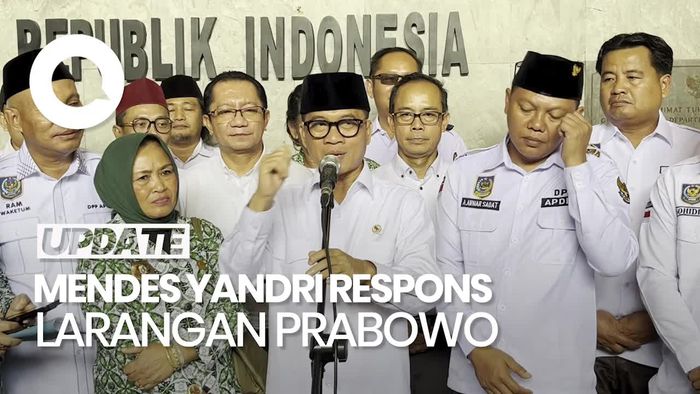Video Mendes soal Prabowo Larang Pejabat ke LN: Kita ke Desa Saja