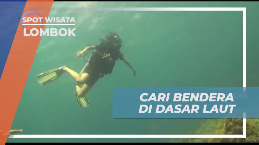 Menyelam di Dasar Laut Gili Trawangan untuk Mencari Bendera COV