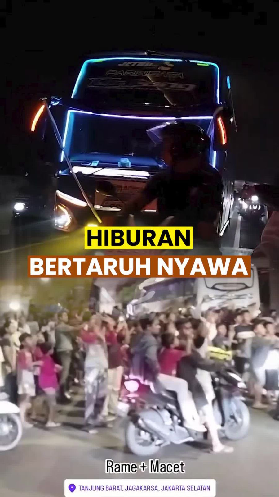 Video Viral: Kerumunan Pemburu Bus Telolet di Tanjung Barat