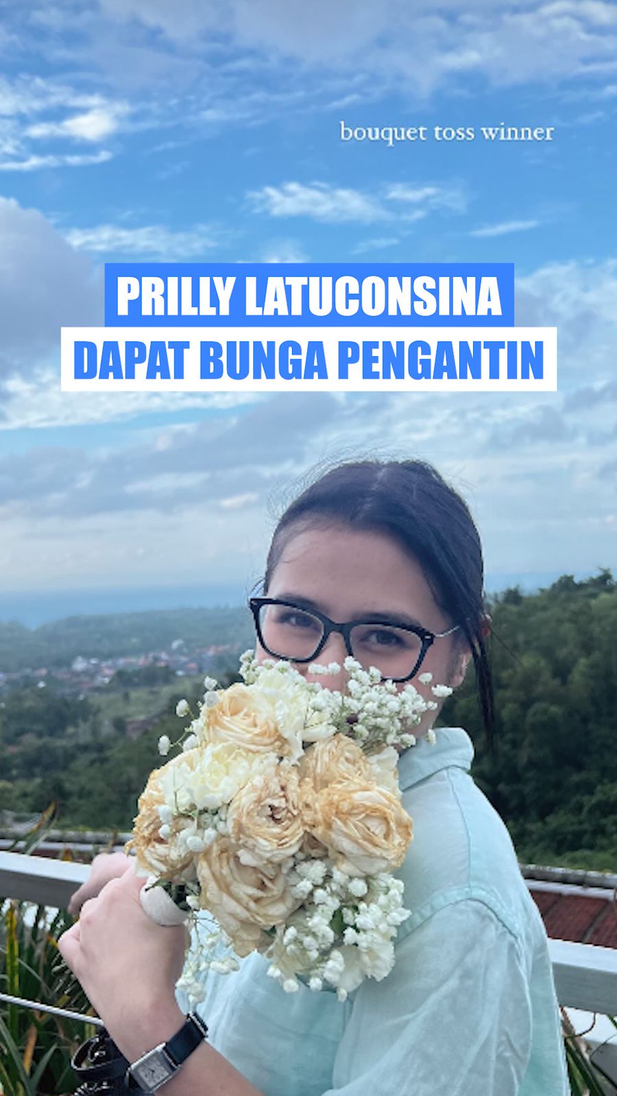 Video: Prilly Latuconsina Pamer Dapat Bunga Pengantin Angga-Shenina Cinnamon