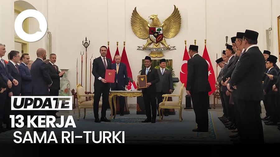 Video RI-Turki Tandatangani 13 Kerja Sama Setelah Pertemuan Prabowo-Erdogan
