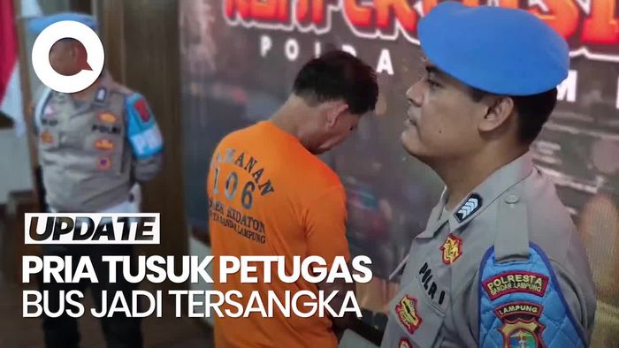 Video: Pria yang Tusuk Petugas Bus di SPBU Lampung Jadi Tersangka!