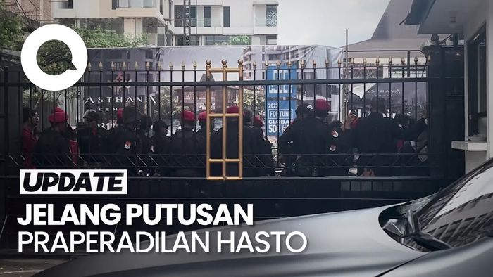 Video: Satgas PDIP Ramai di PN Jaksel Jelang Putusan Praperadilan Hasto