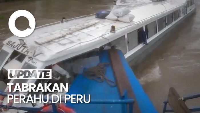 Video: Detik-Detik Tabrakan Perahu di Peru yang Terekam CCTV