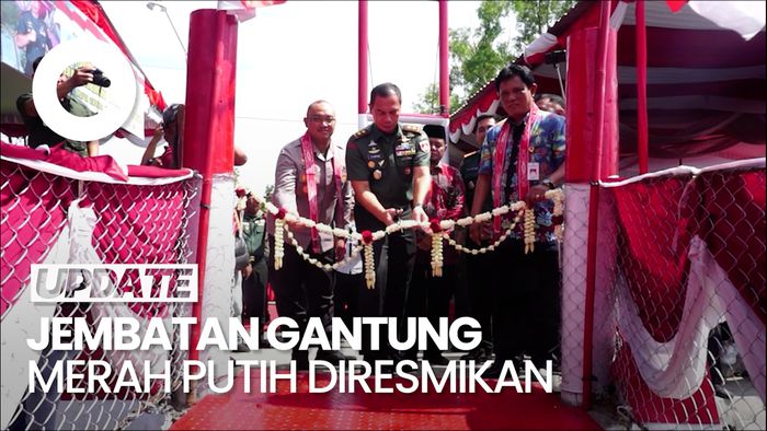 Video: Pangdam IV Diponegoro Resmikan Jembatan Gantung Merah Putih di Klaten