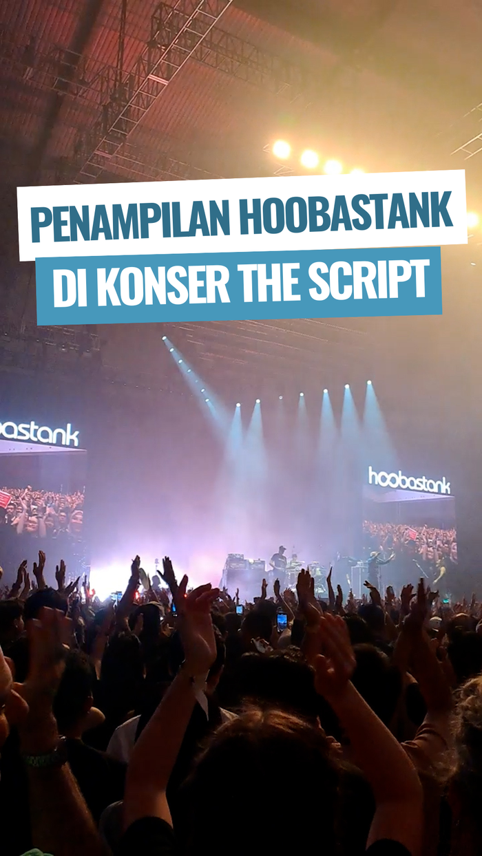 Video Aksi Hoobastank Buka Konser The Script di Jakarta: Terima Kasih!