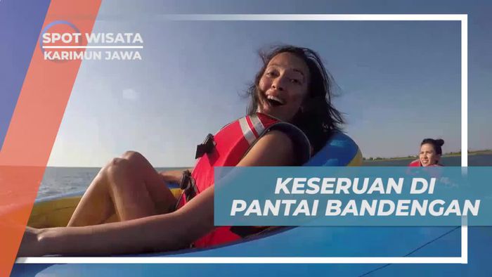 Seru-seruan Bermain Water Sport di Pantai Bandengan, Jepara