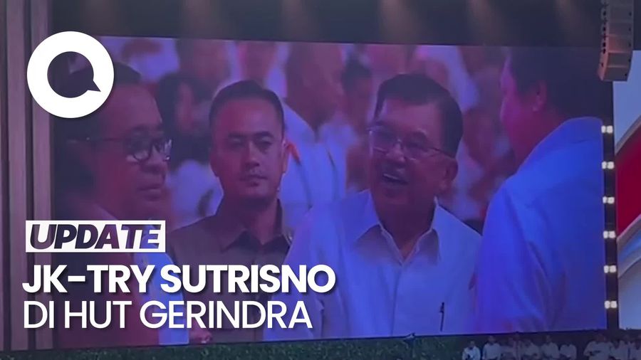  JK-Try Sutrisno Hadiri Puncak HUT ke-17 Gerindra