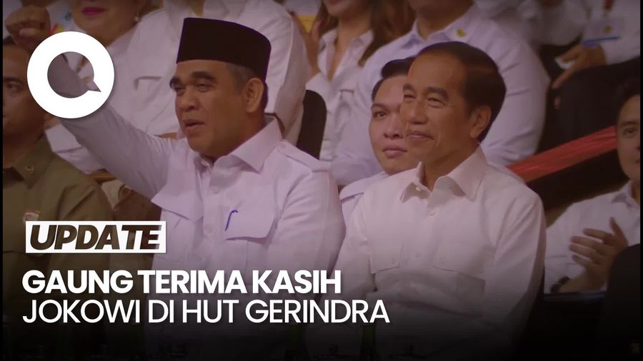 Video: Nyanyian Terima Kasih Jokowi Bergemuruh di HUT ke-17 Gerindra