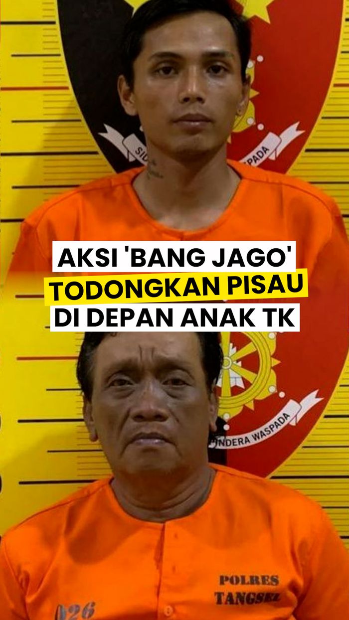 Video: Tampang Dua Bang Jago Tangsel yang Todongkan Pisau di Depan Anak TK