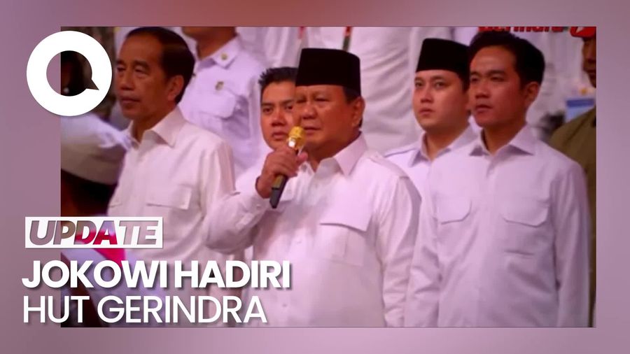 Video: Prabowo Bareng Jokowi dan Gibran Hadiri HUT ke-17 Partai Gerindra
