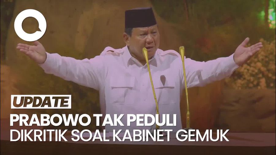 Video Prabowo Tak Peduli soal Kritik Kabinet Gemuk: Yang Penting Hasilnya!