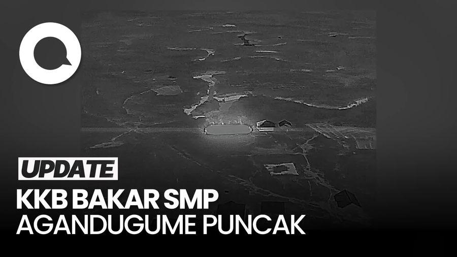 Video KKB Bakar SMP Agandugume Puncak, Satgas Buru Pelaku
