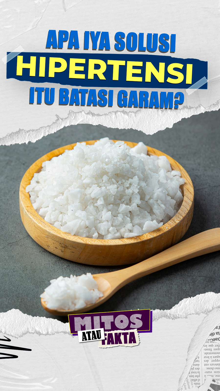Video Mitos atau Fakta: Batasi Konsumsi Garam Bisa Turunkan Tekanan Darah Tinggi