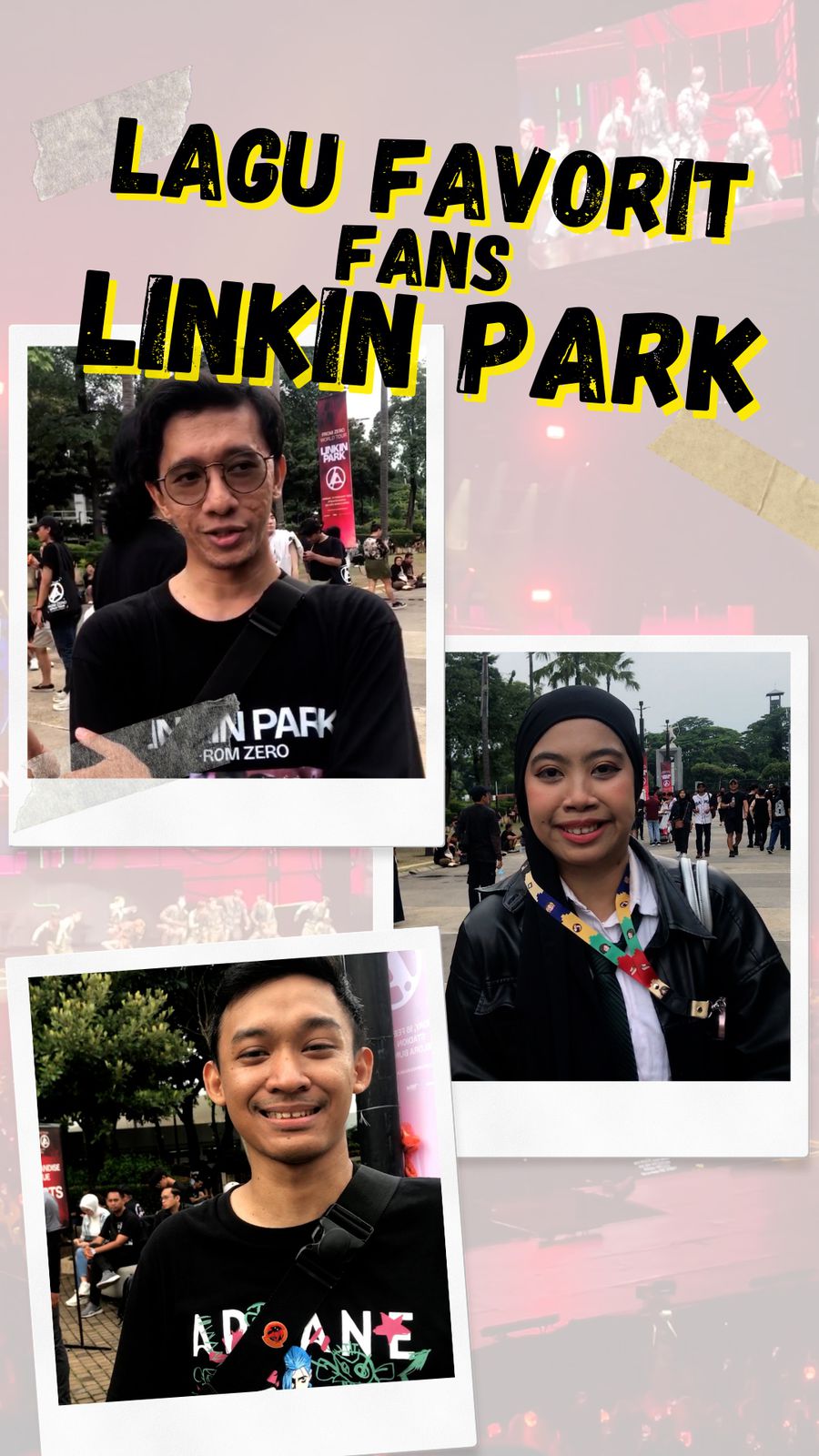 Video Tanya Penonton Konser Linkin Park: Lagu Apa yang Lo Banget?
