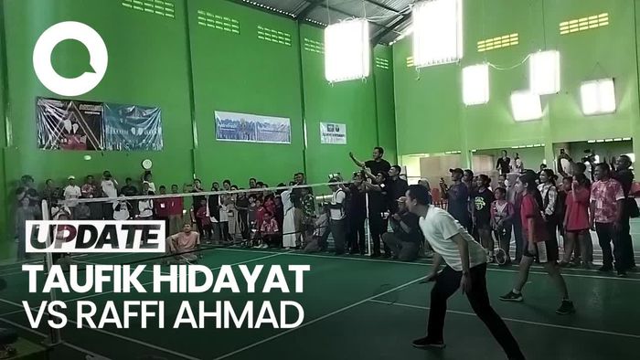 Video Begini Jadinya Kalau Taufik Hidayat Tanding Badminton Lawan Raffi Ahmad