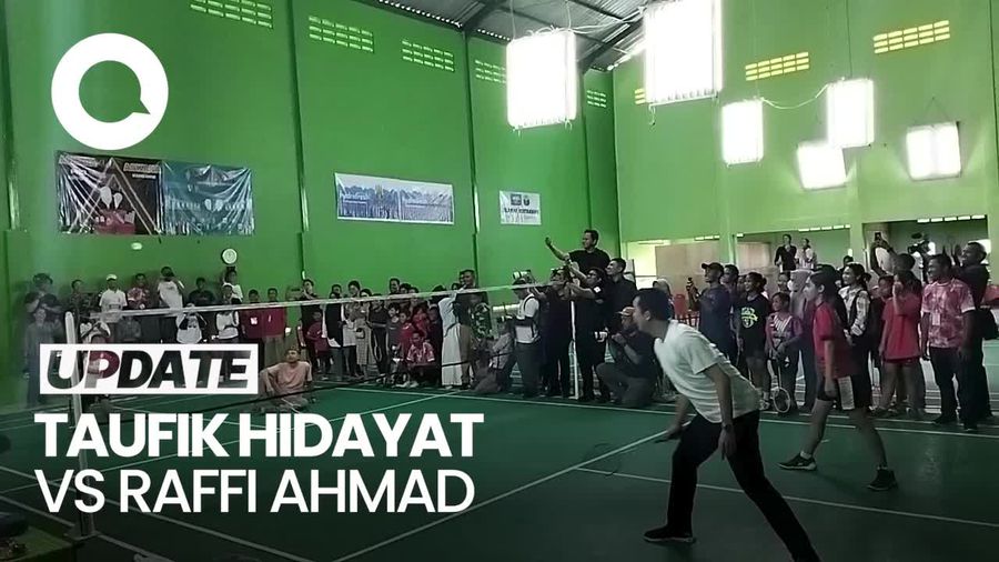 Video Begini Jadinya Kalau Taufik Hidayat Tanding Badminton Lawan Raffi Ahmad