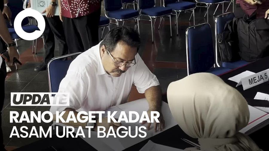 Video: Cek Kesehatan di Kemendagri, Rano Kaget Kadar Asam Urat Bagus