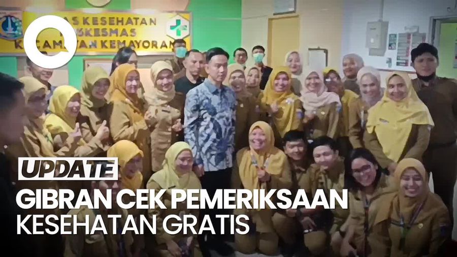 Video Gibran Cek Pemeriksaan Kesehatan Gratis di Puskesmas Kemayoran