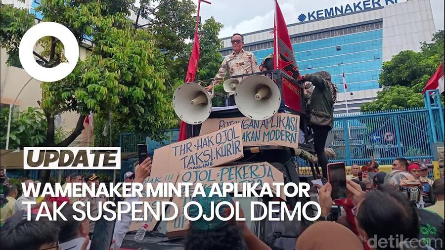 Video: Minta Aplikator Tak Suspend Driver Ojol Demo, Wamenaker: Jika Ada, Laporkan!