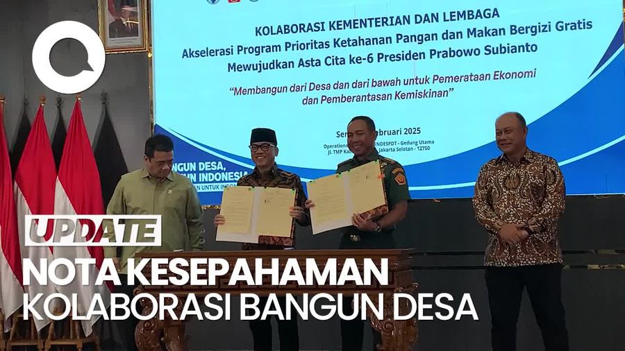 Video: Kemendes PDT-Panglima TNI Teken Nota Kesepahaman Kolaborasi Bangun Desa