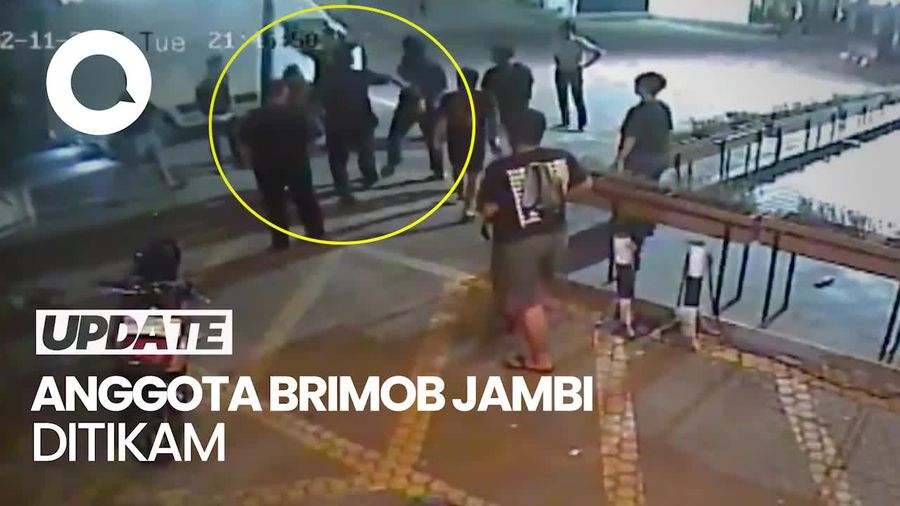 Video: Anggota Brimob Jambi Ditikam Saat Melerai Perkelahian Pemuda