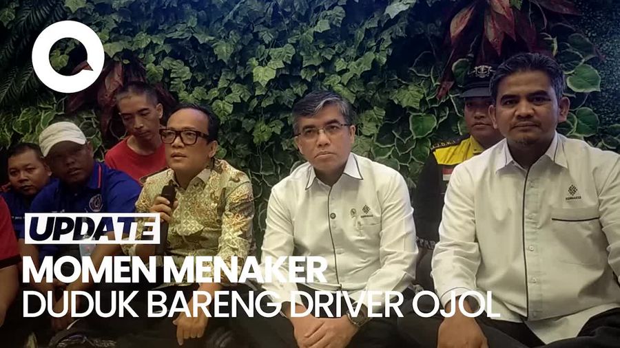 Video: Menaker-Wamenaker Duduk Bareng Driver Ojol, Dengar Curhatan Massa