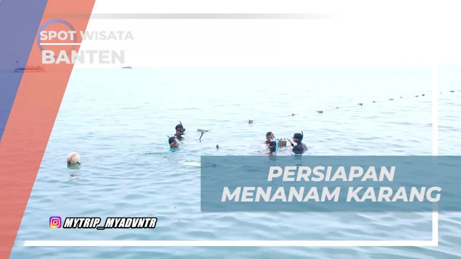 Melakukan Persiapan Menanam Terumbu Karang di Pantai Katapang, Banten