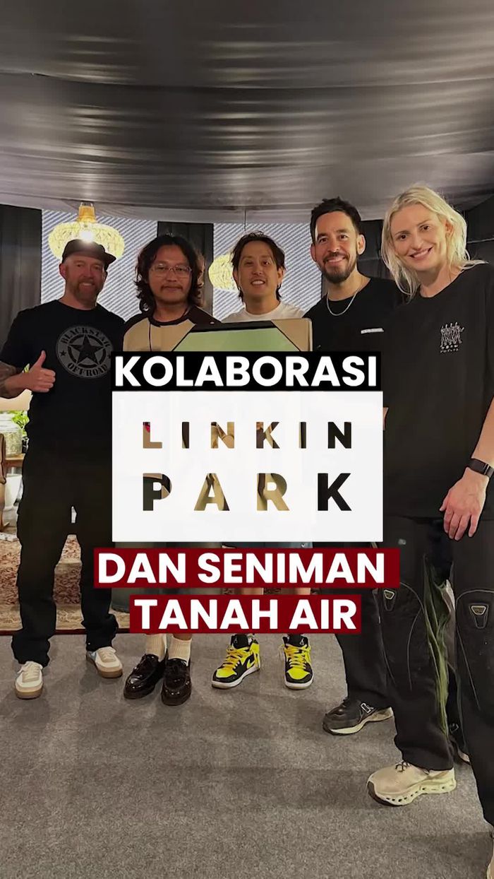 Video: Keren! Poster Seniman Tanah Air Mejeng di Konser Linkin Park
