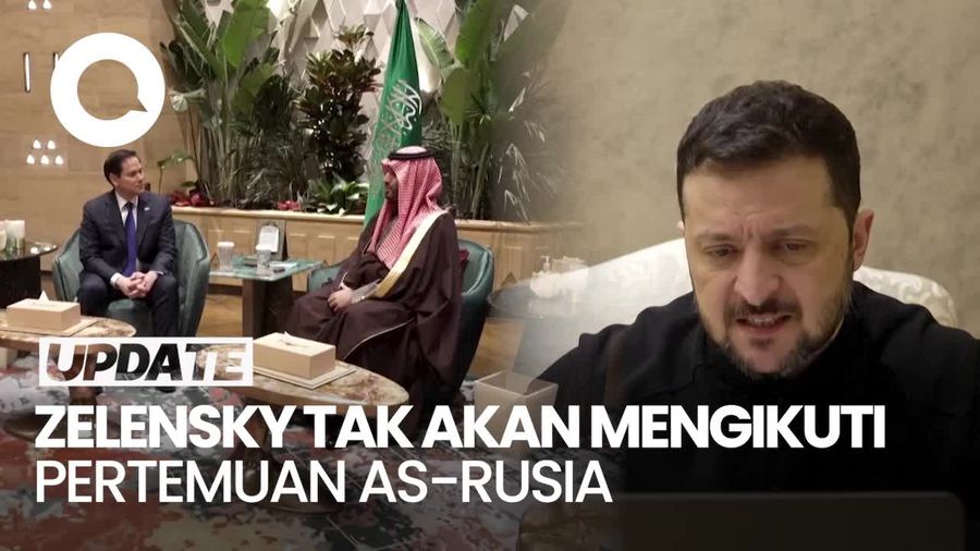 Video: Zelensky Ogah Ikut Pertemuan AS-Rusia di Arab Saudi
