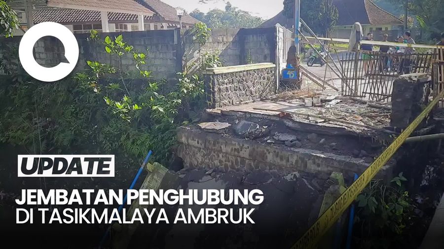 Video: Jembatan Penghubung di Tasikmalaya Ambruk, Akses Ribuan Warga Terhambat