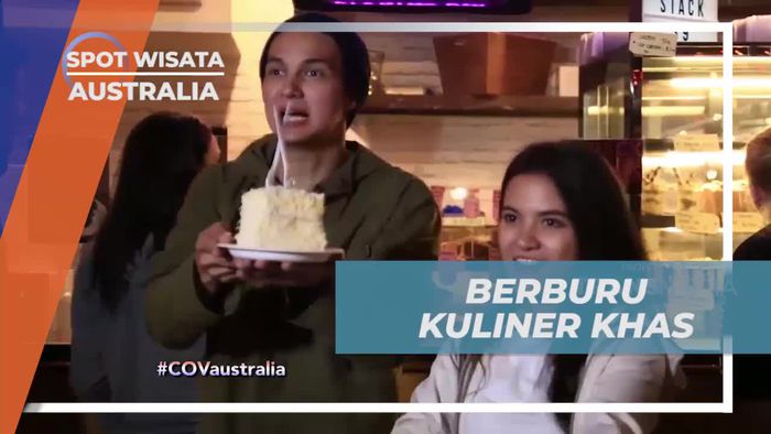 Menikmati Giant Cake Lamington di Night Quarter Market, Australia