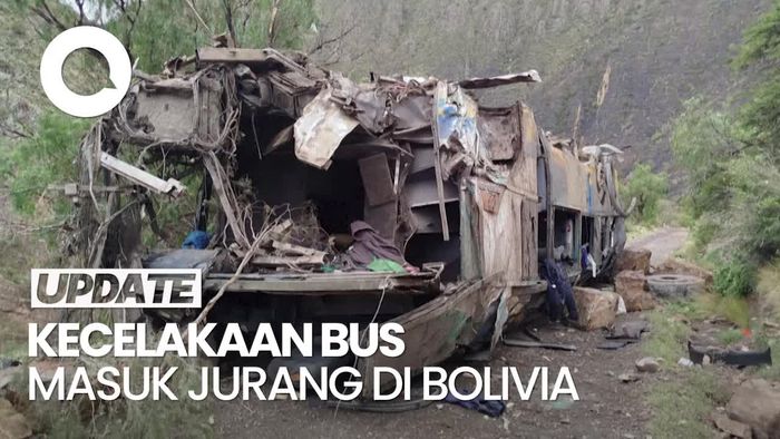 Video: Bus Terjun ke Jurang Sedalam 800 Meter di Bolivia, 30 Orang Tewas