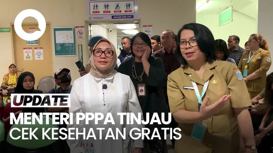 Video: Menteri PPPA Tinjau Cek Kesehatan Gratis, Soroti Dampak Main Gadget