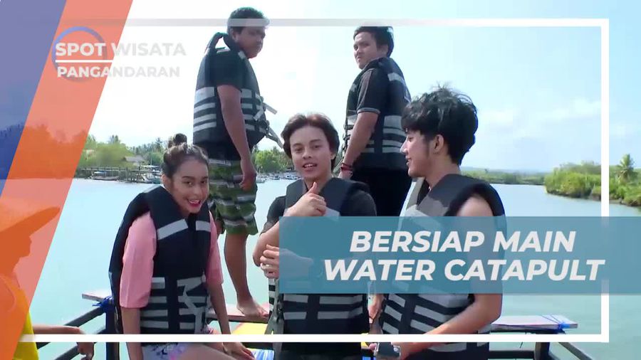 Bersiap untuk Main Water Catapult di Batu Karas, Pangandaran