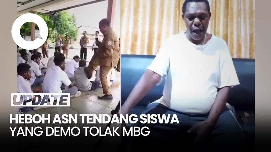 Video: Permintaan Maaf ASN yang Tendang Siswa Pedemo Tolak Makan Bergizi Gratis